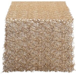 Design Imports Gold Sequin Mesh Table Runner Roll 16IN X 10FT